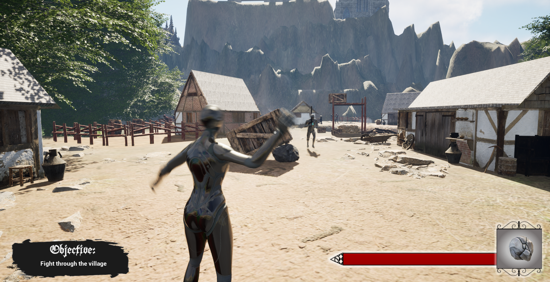 Accidental Assassin gameplay scene with player distracting enemies