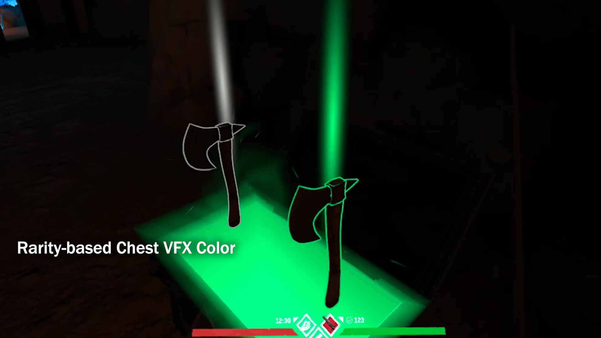 Reave rarity-based chest VFX